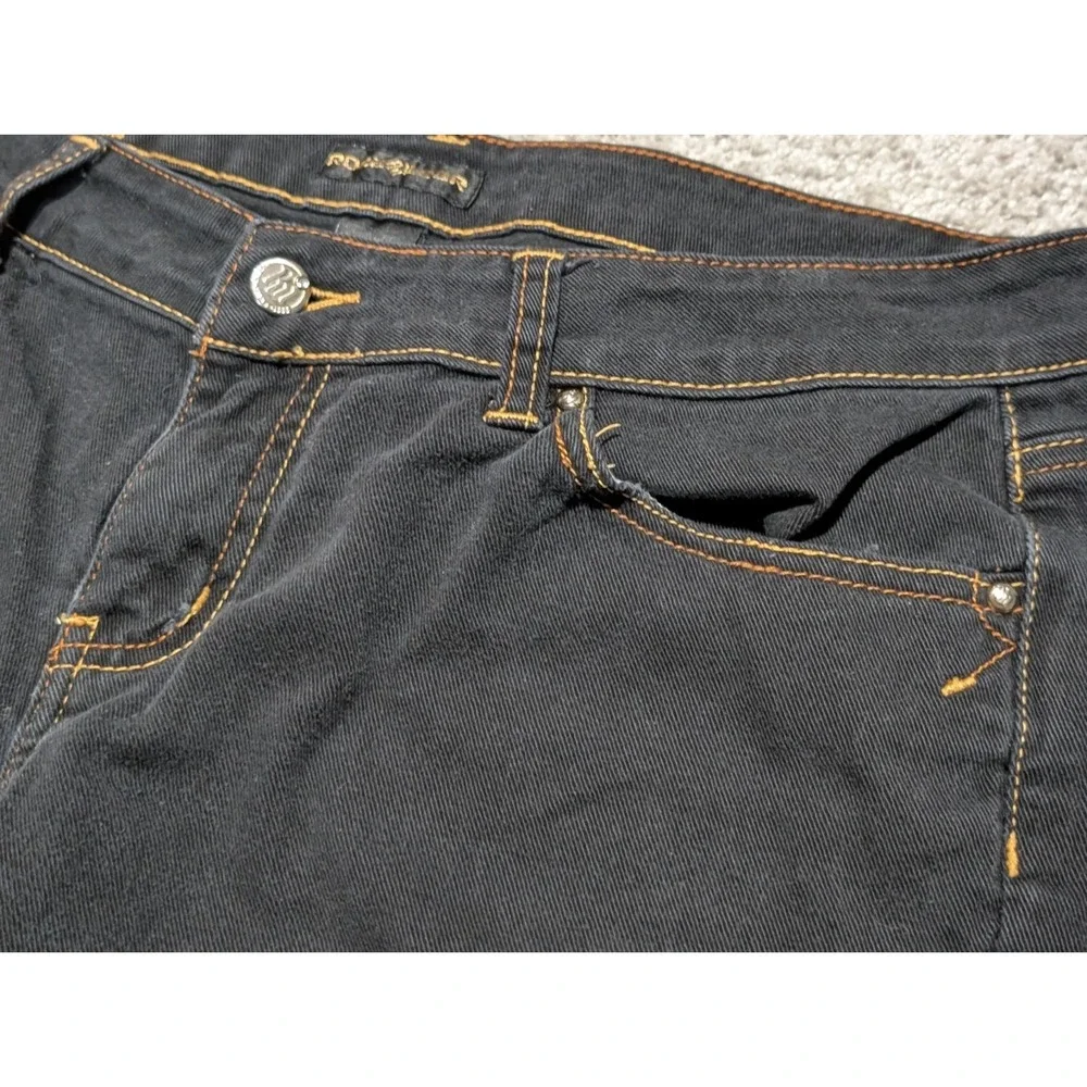 RocaWear Denim Jeans  Women's‎ Size 11 Boot Cut Dark - Embroidered Pockets 33X32